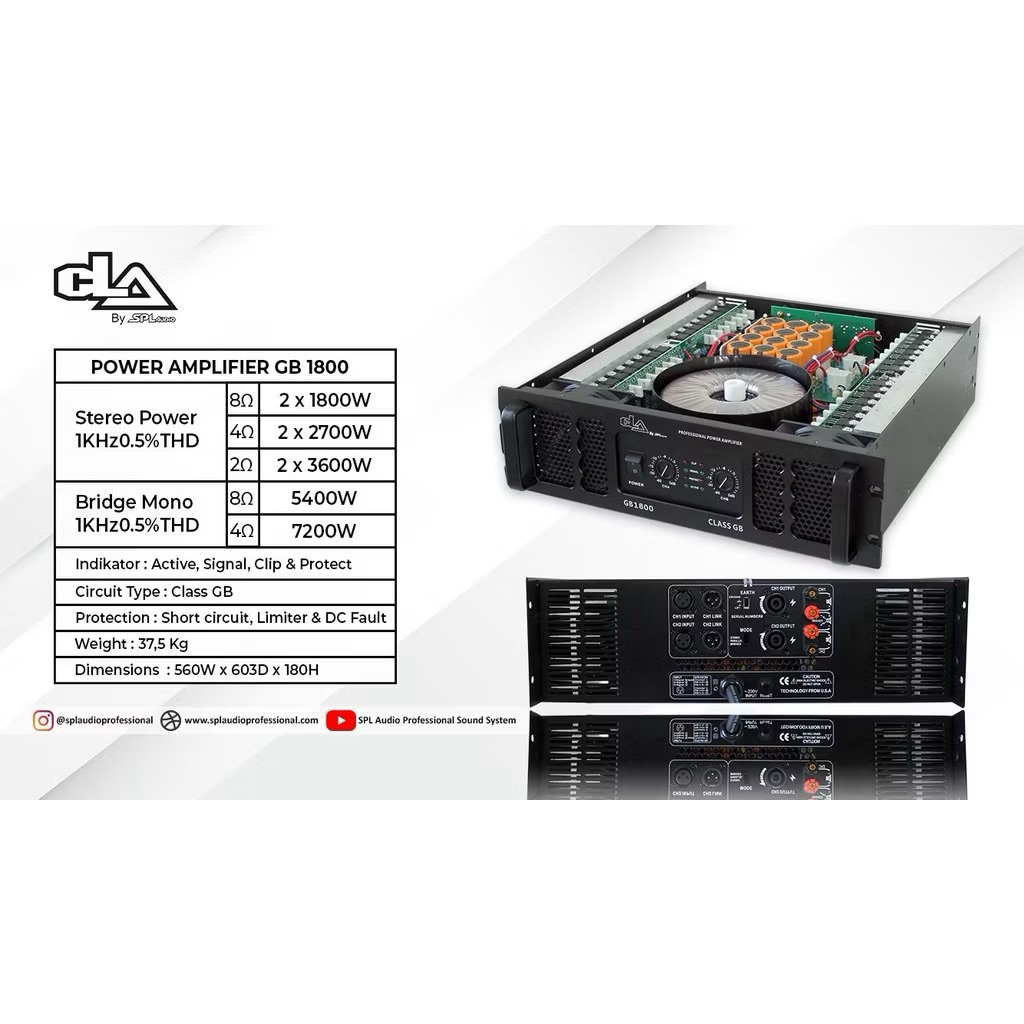 Power Amplifier CLA By SPL Audio GB1800