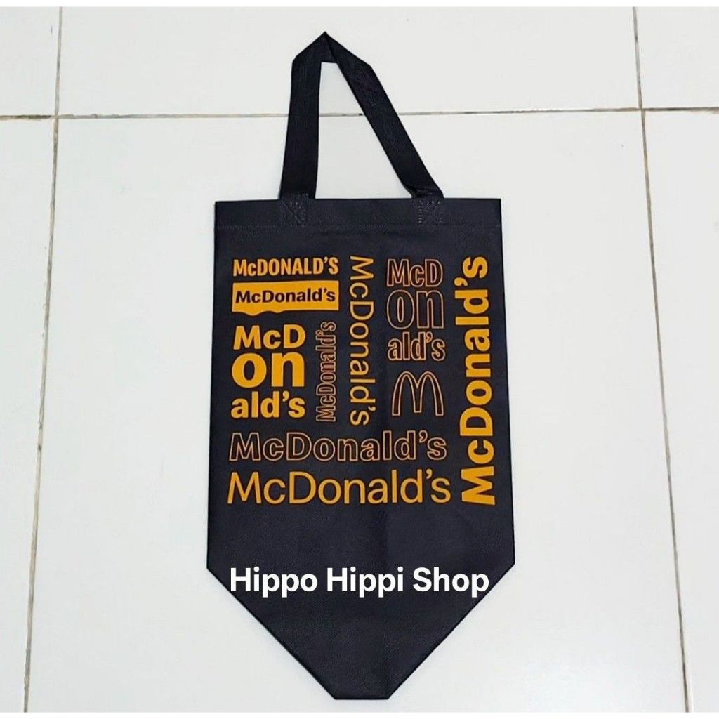 [New] Tas Spunbond Kain Belanja Mcd Mcdonalds Ukuran M Medium Sedang dan L Large Besar