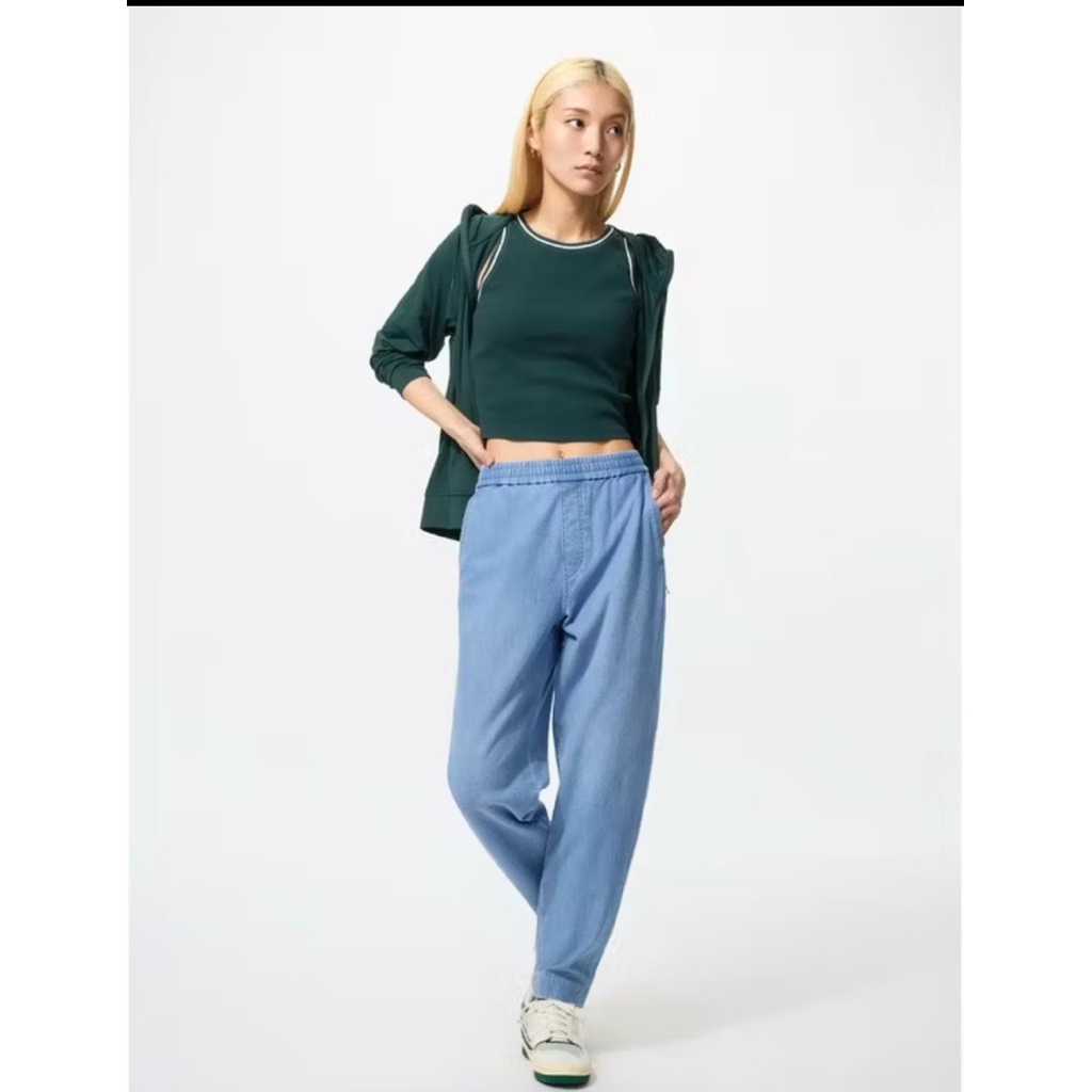 NEW Denim Jersey Tapered Pants by Uniqlo