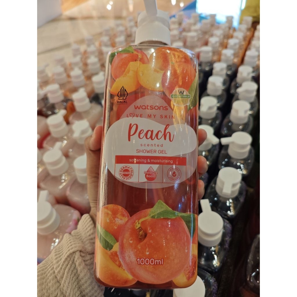 watson body wash 1L peach