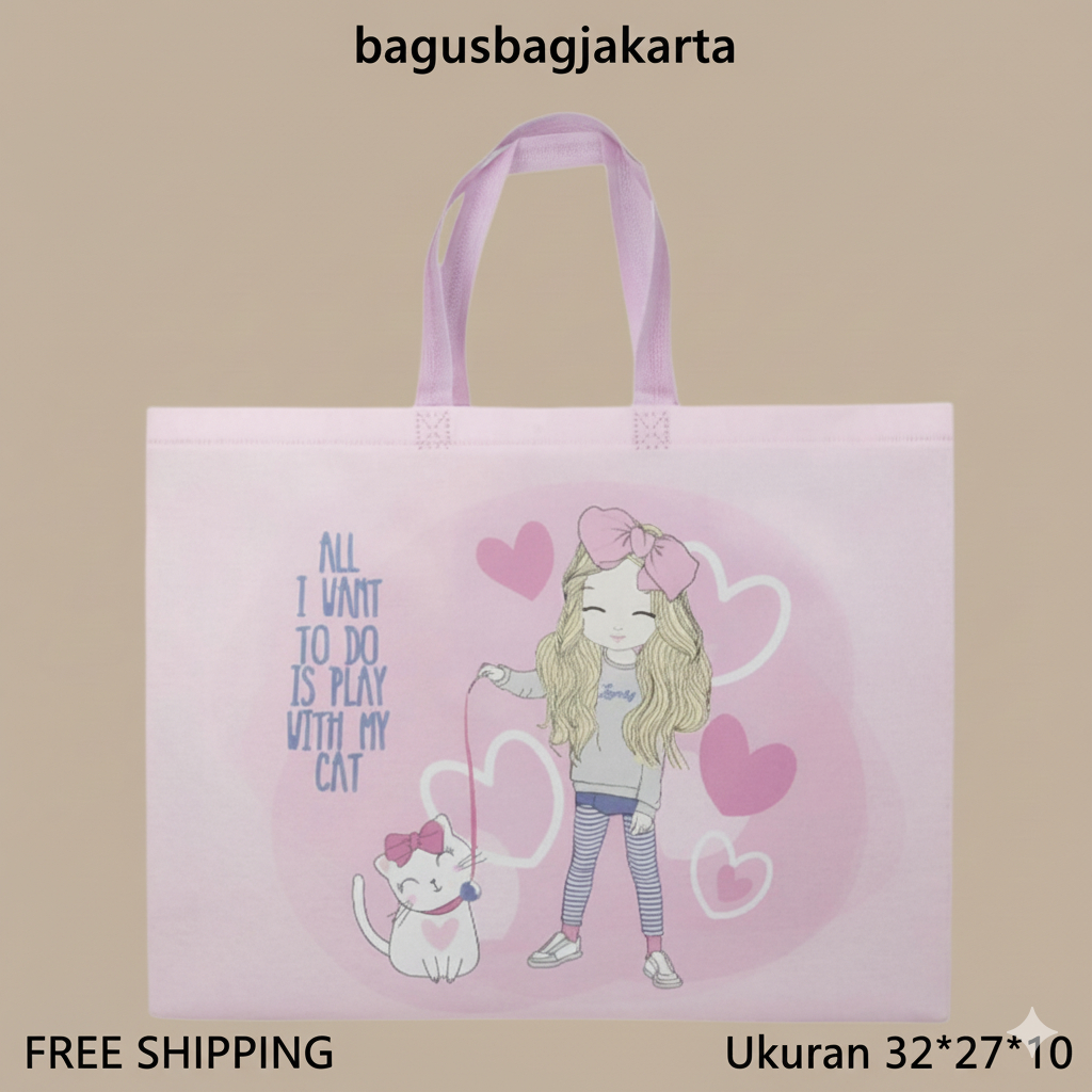 Tas Premium - Tas Spunbond Partai Besar - Tas Spunbond Handle - Tas Spunbond Kuat - Tas Cewe