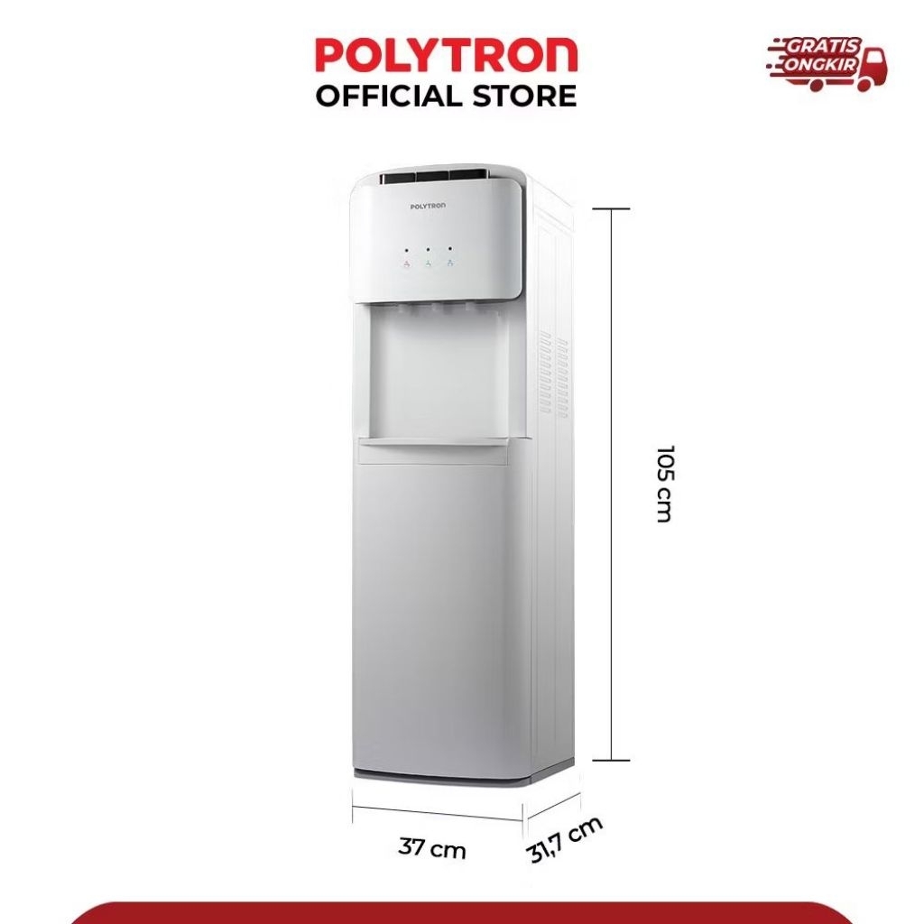 Dispenser Galon Bawah Polytron PWC 600 (White) - Garansi Resmi