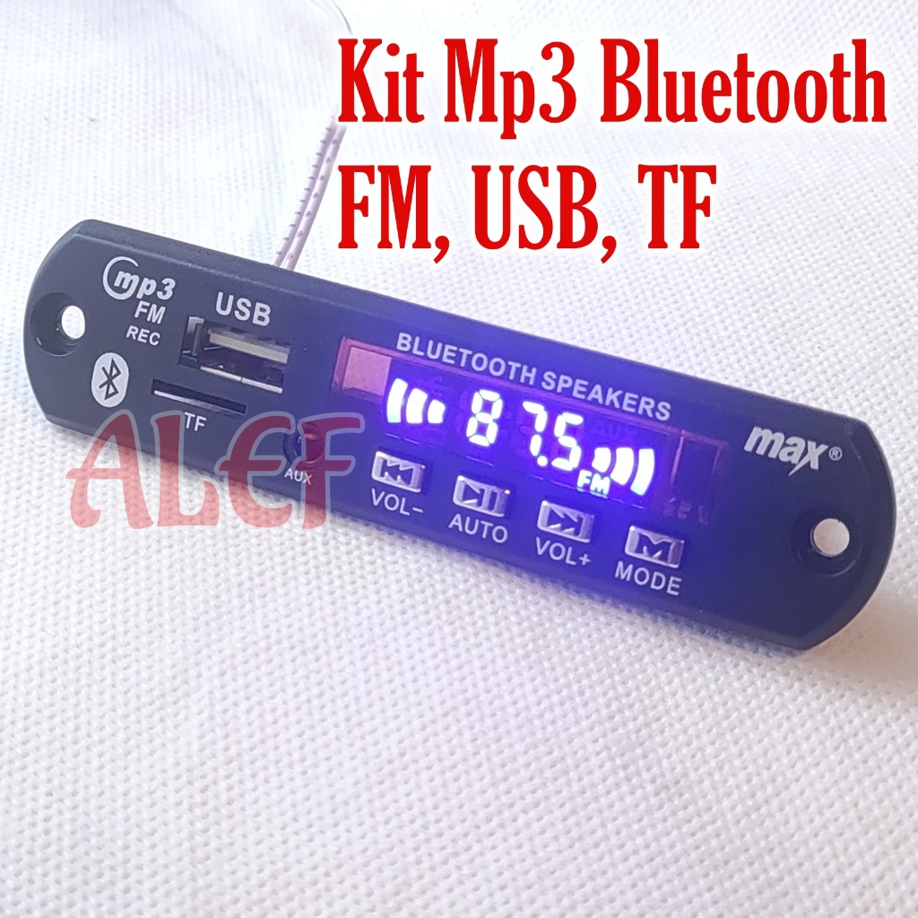 kit mp3 bluetooth visero  Max 12V aux USB TF FM player modul