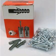 Fisher S6 + Skrup harga Per Pak Isi 100 Pcs Warna Abu Abu Panjang Skrup 2,7 Cm Cocok Untuk Ditanam K