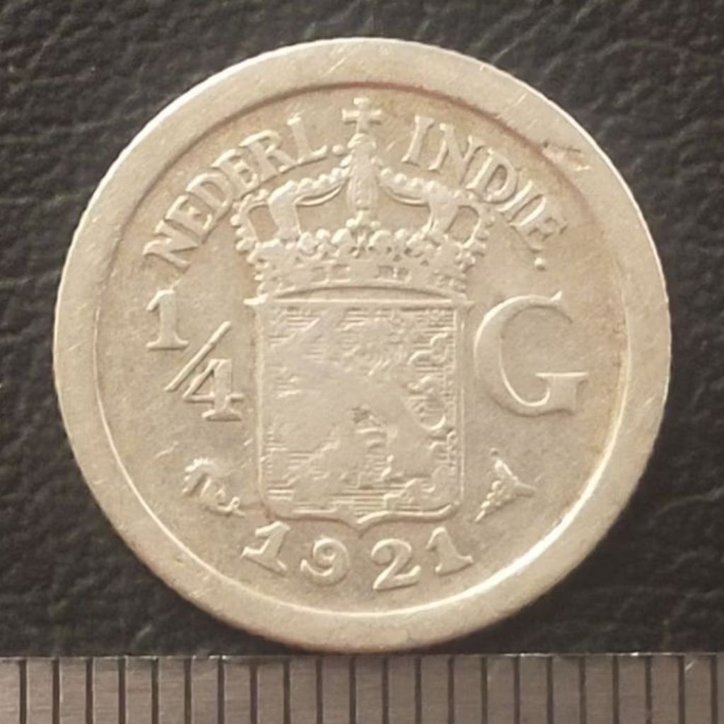 Koin Kuno 1/4 Golden Koin Perak Thn 1921/1858 Kondisi Natural