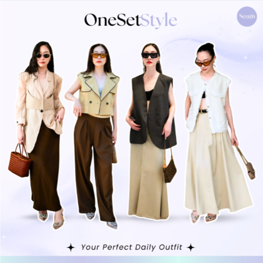 READY STOCK // Style Top Simple and Elegant Daily Outfit Collection / Top Vest Blazer Wanita Kekinia