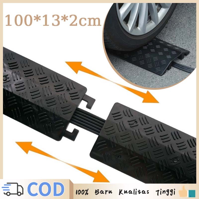 100cm Saluran Kabel Lantai Hitam Cable Duct Floor Kabel Duct Lantai Penutup Kabel Lantai Duct Kabel 