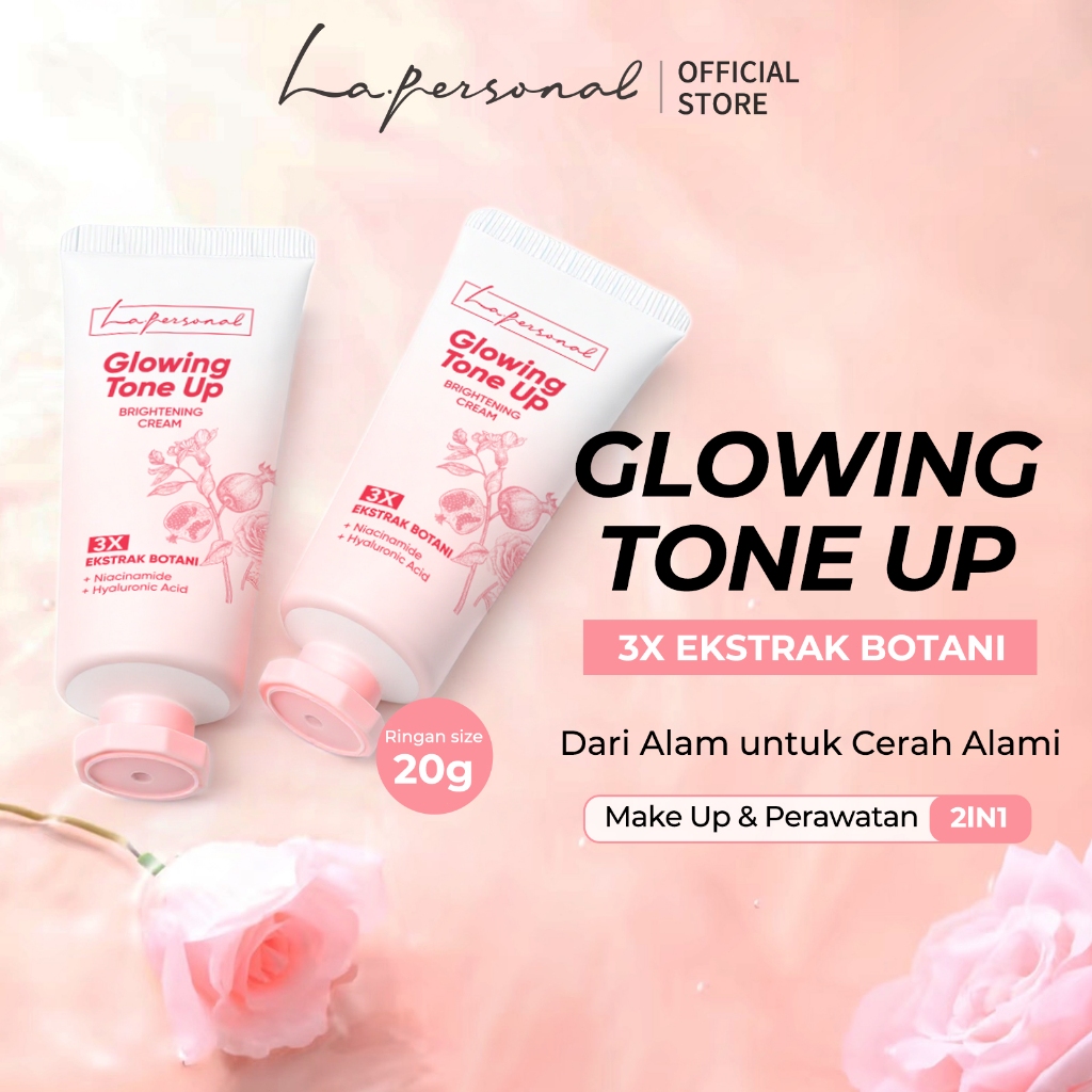 La.personal - Glowing Tone Up Cream 20g | 4IN1 Niacinamide Hyaluronic Acid 3XBotanical Extracts | La