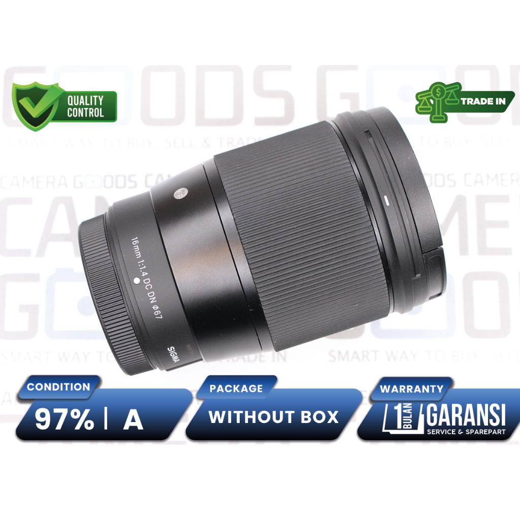 Lensa Sigma 16mm F1.4 DC DN Contemporary Lens for Fujifilm X Second Bekas Grade A - L250520
