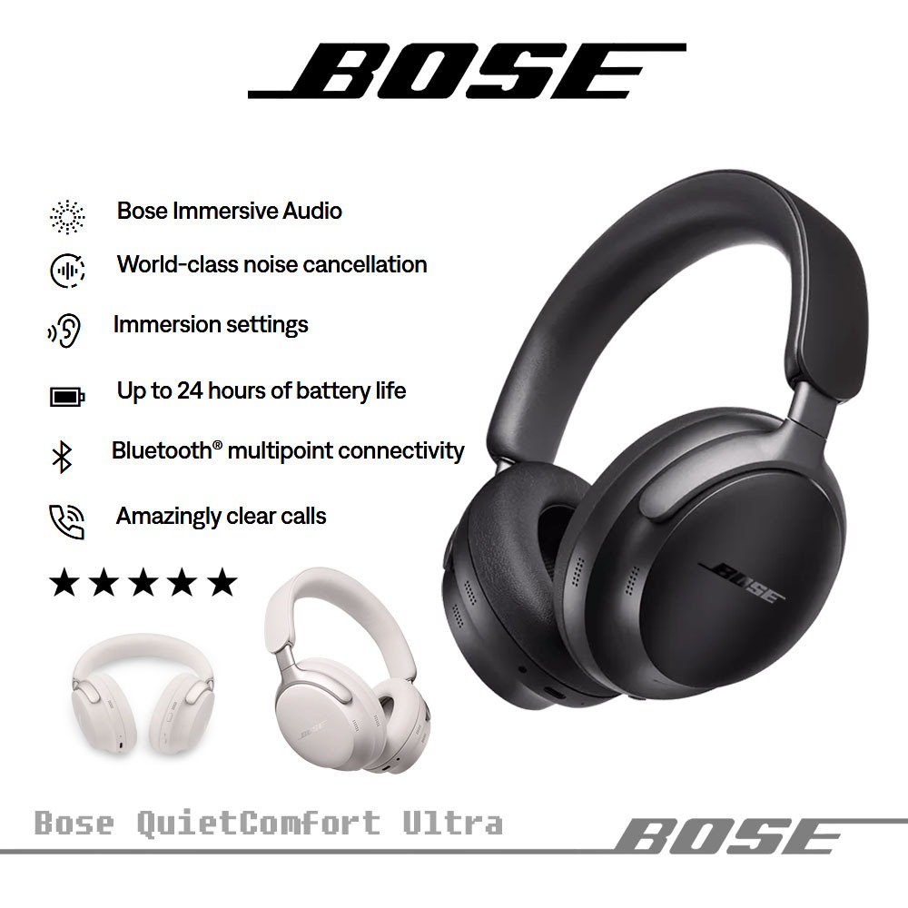 Bose QuietComfort Ultra Spatial Audio Headphones ANC Bluetooth Headset Ims Garansi Original