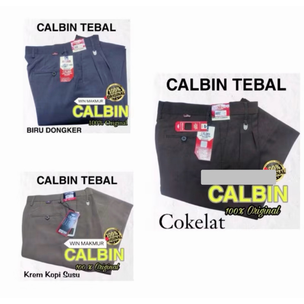 Celana CALBIN Formal ( 100% ORIGINAL ) 27 - 44 / CELANA KANTOR PRIA / CELANA KAIN CALBIN