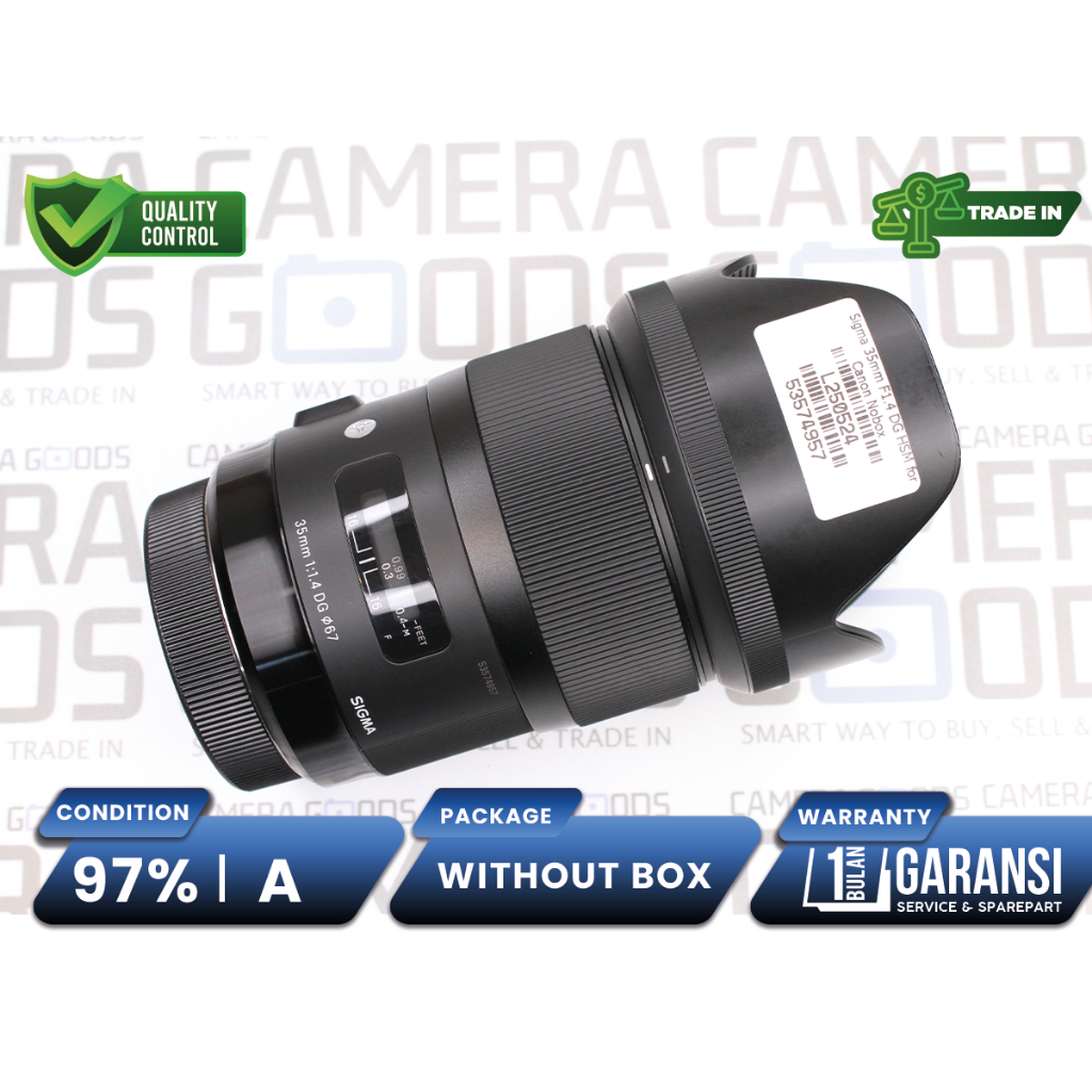 Lensa Sigma 35mm F1.4 DG HSM ART Lens for Canon EF Second Bekas Grade A / 35mm f/1.4 - L250524
