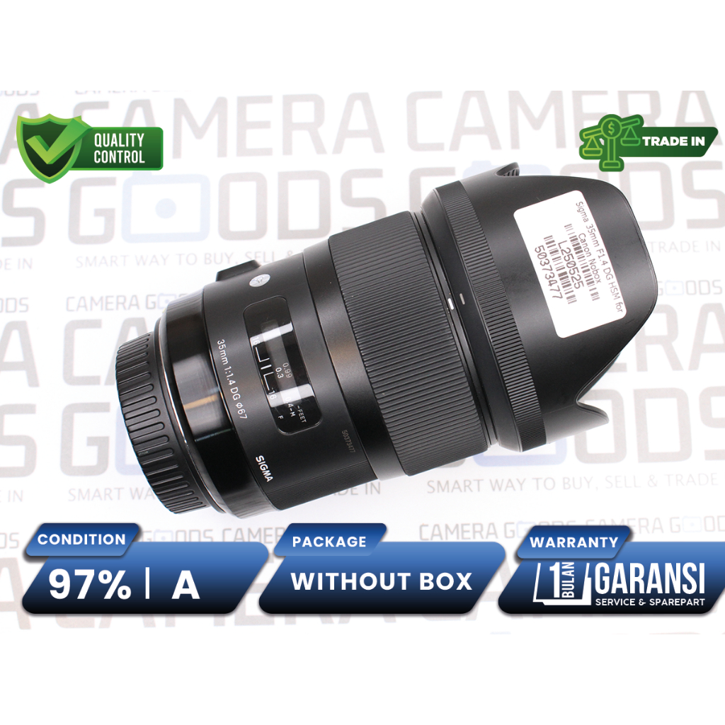 Lensa Sigma 35mm F1.4 DG HSM ART Lens for Canon EF Second Bekas Grade A / 35mm f/1.4 - L250525