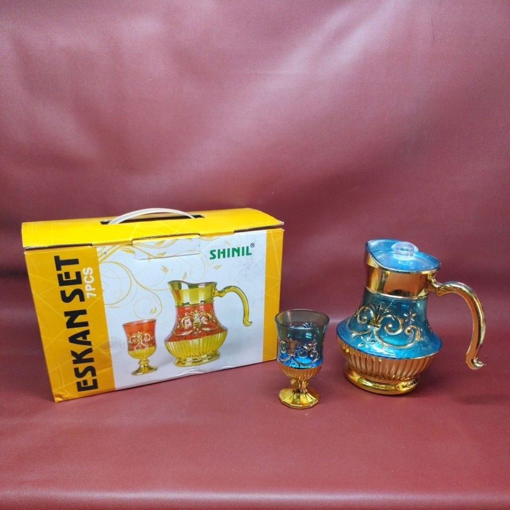 Set Teko/Eskan Cangkir Tempat Minum/Wadah Air Shinil