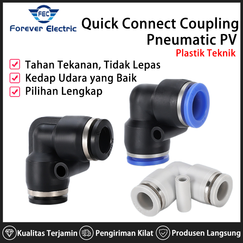 PV 6 - PV 8 - PV 10 - PV 12  FITTING ELBOW PNEUMATIC SELANG