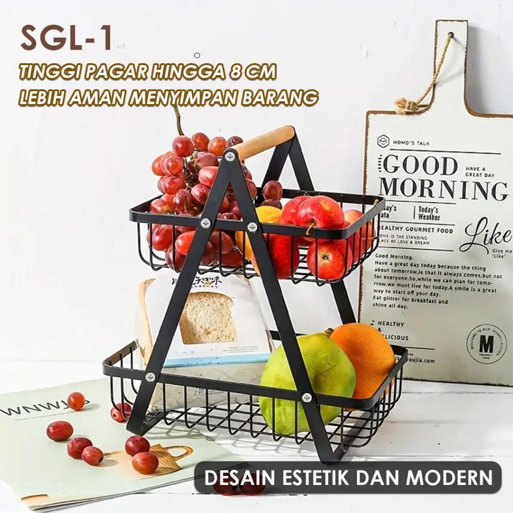 rak buah 2 susun / rak dapur 2 susun