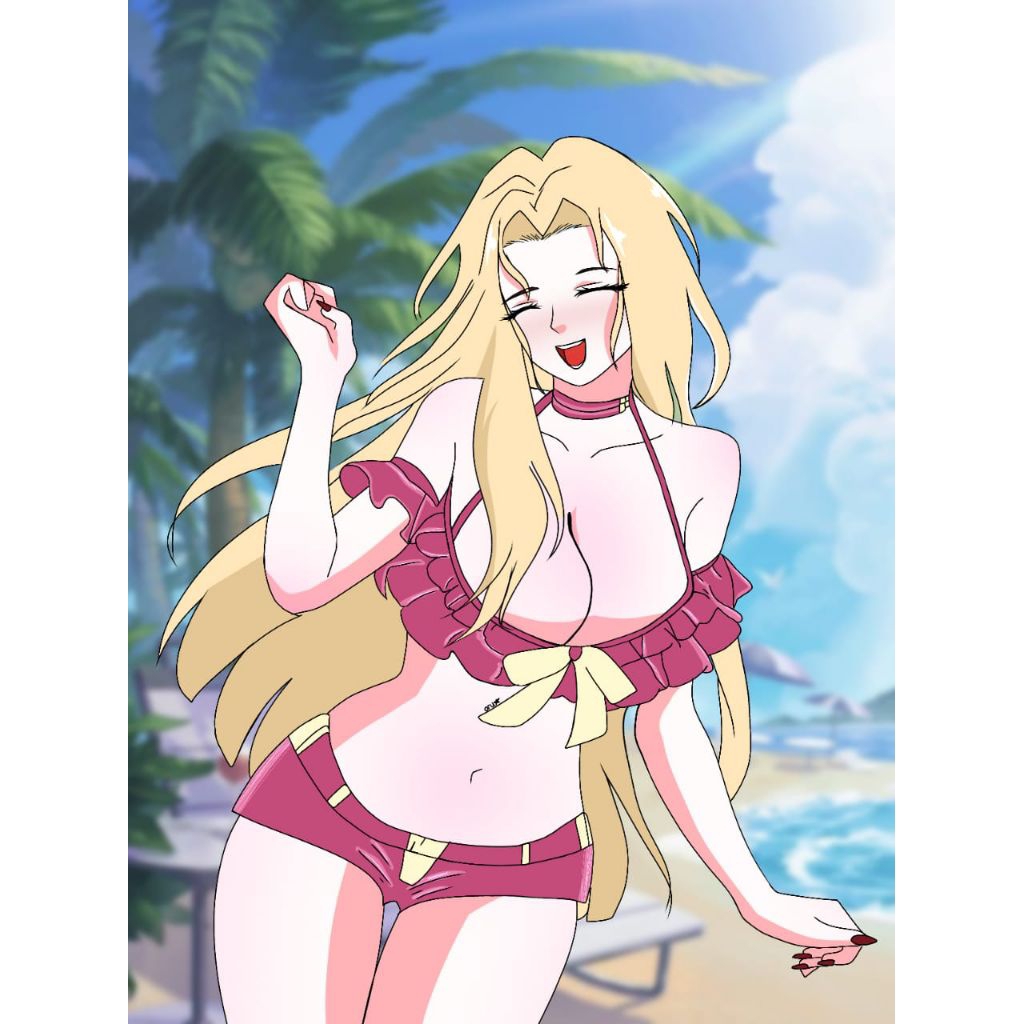 Commission art anime art style simple soft color