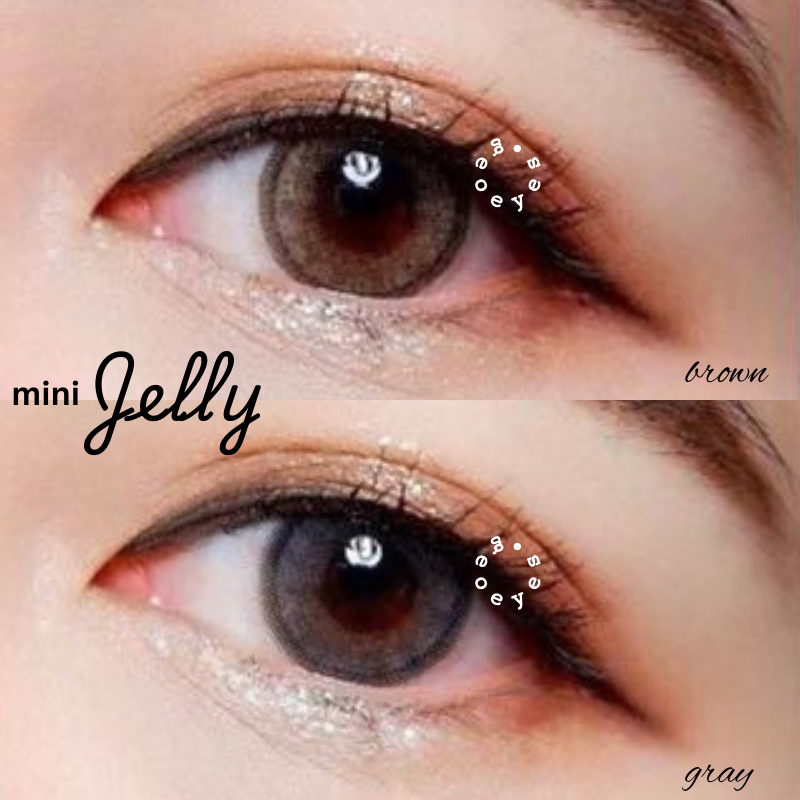 Softlens Kitty Kawaii Mini Jelly Gray Brown - Soflens Grey Coklat Natural Look Nyaman Seharian Hydro