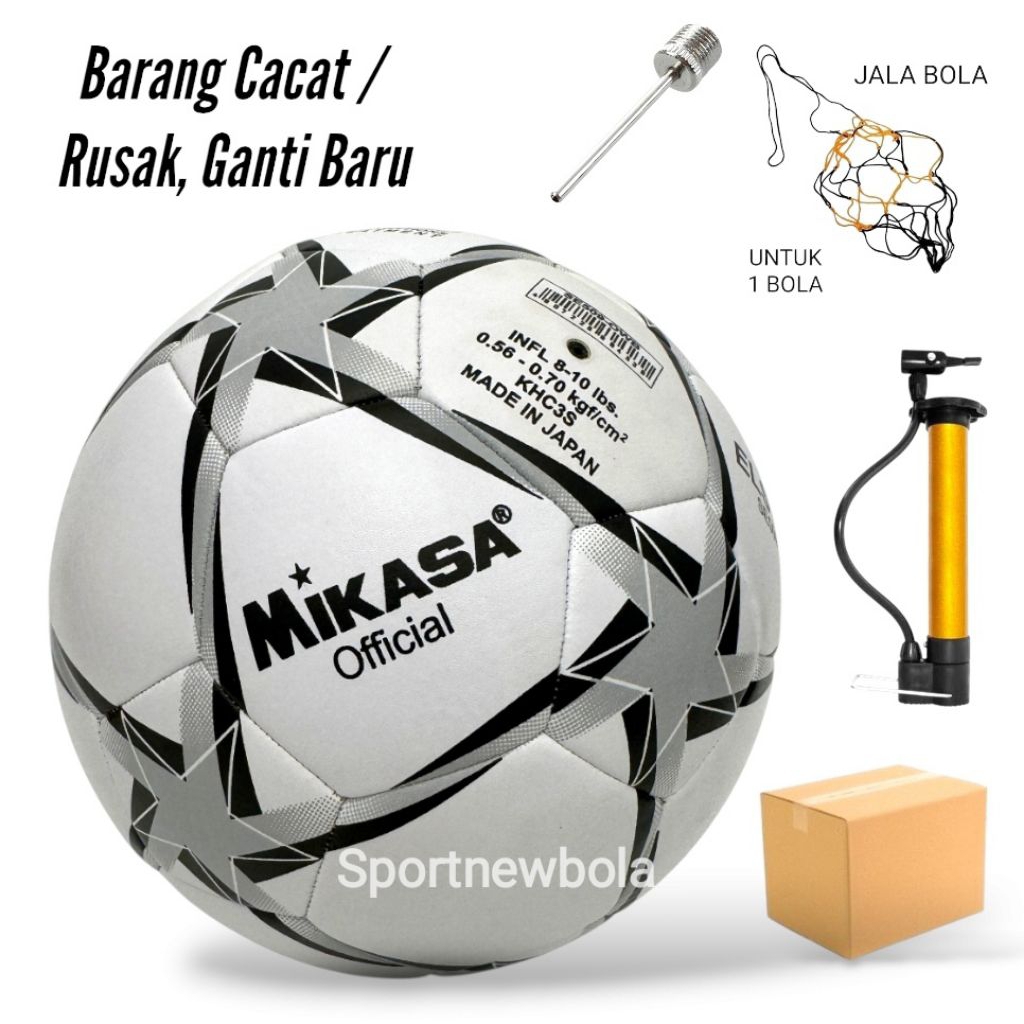 Bola Sepak MIKASA ELSTAR Size 5 Asli Jahit . Bola Kaki No 5 Pria Dewasa Lapangan Besar
