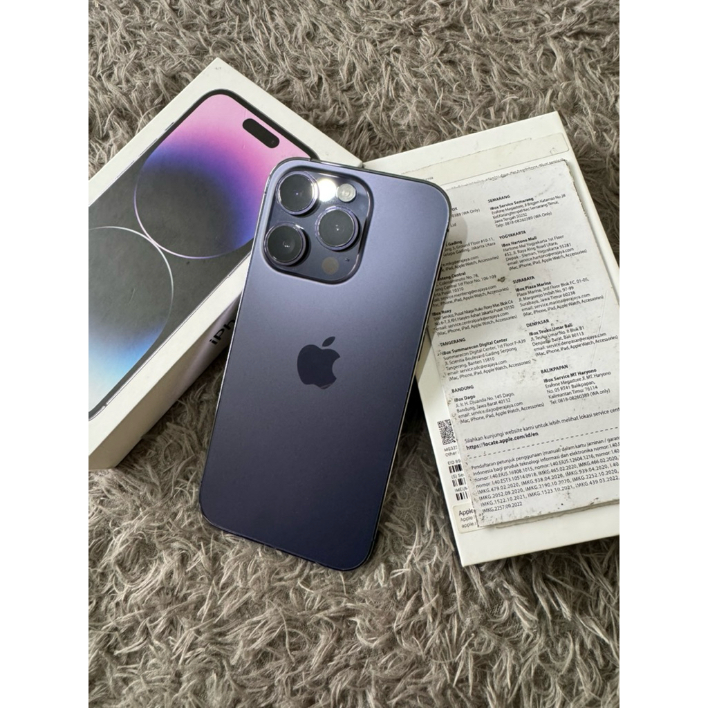 iphone 14pro 1tb garansi resmi ibox original like new