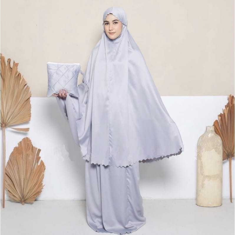 Mukena Dewasa Bahan Silk Polos Premium