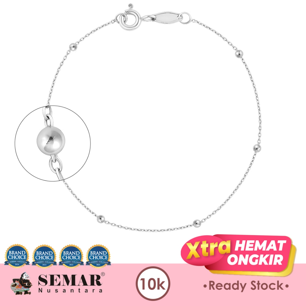 Gelang Emas Mini Jedar Bracelet White Gold 10K Semar Nusantara