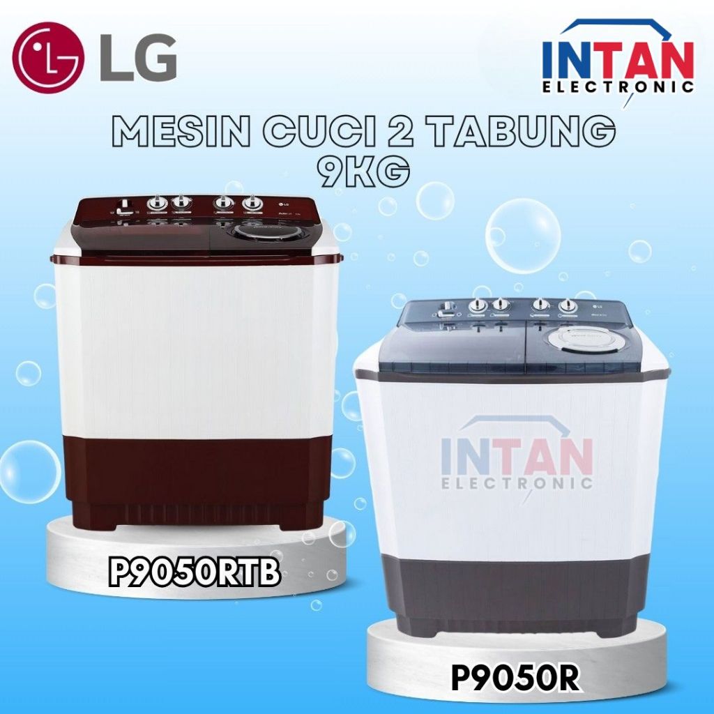 MESIN CUCI LG 2 TABUNG 9 KG P9050R / LG P9050R MEDAN