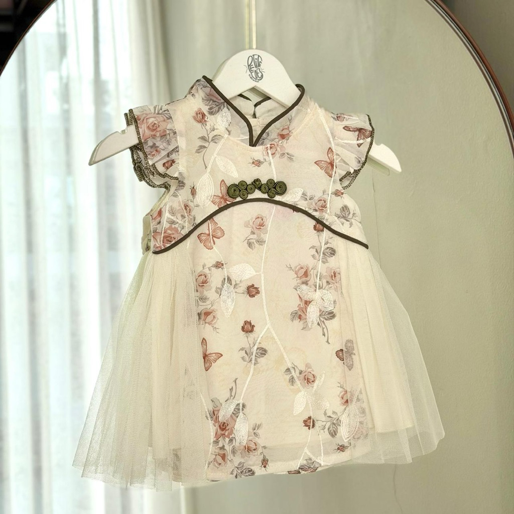 Meimei Cheongsam / Cheongsam Anak Perempuan/ Dress Anak Perempuan Imlek/ Baju Imlek Bayi/ Qipao Bayi