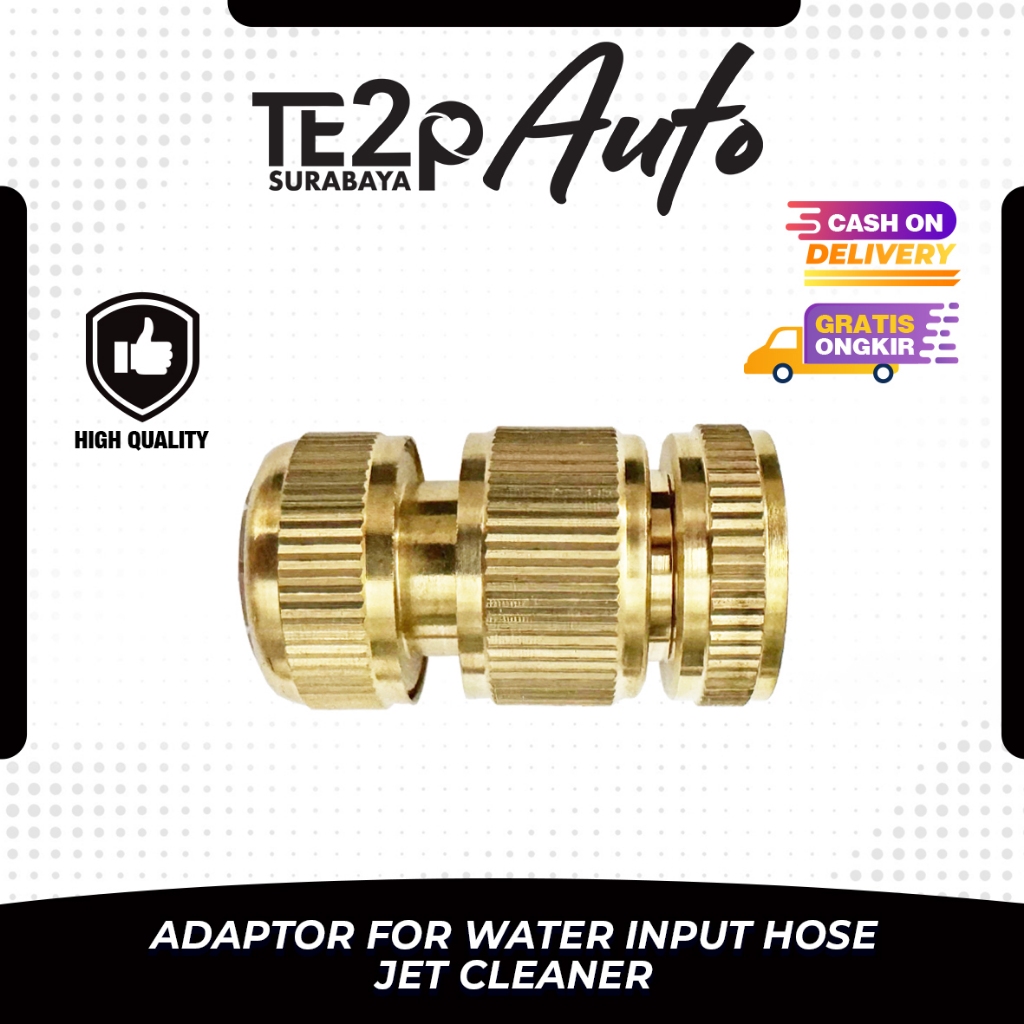 Te2p Auto Adaptor Quick Release Selang Sedot Set Mesin Jet Cleaner Cuci Mobil Motor Tekanan Tinggi -