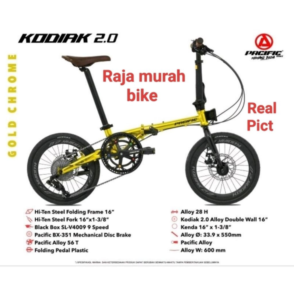 Sepeda Lipat 16 Inch Pacific Kodiak 2.0 Sepeda Lipat Pacific Kodiak 2.0 16 Inch