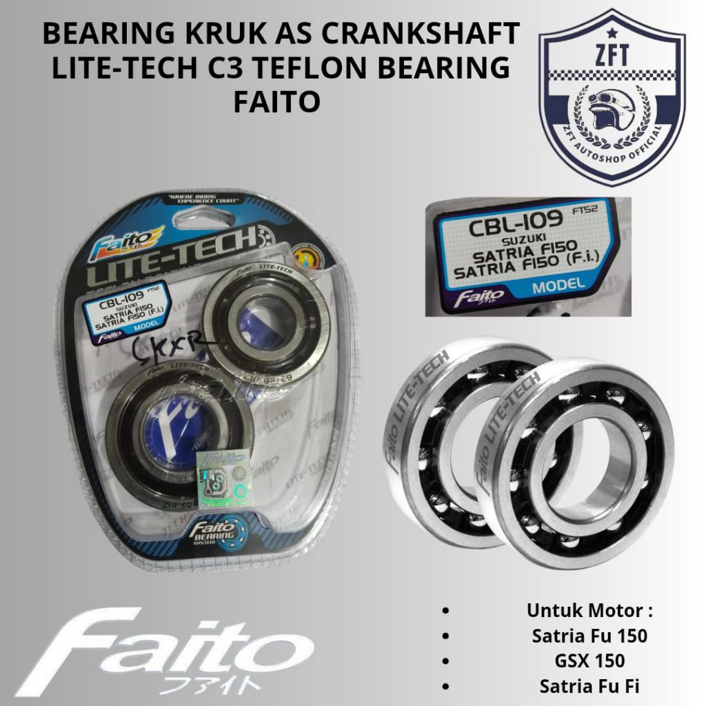 Bearing Laher Kruk As Faito Satria Fu GSX 150 Satria Fu Fi - Crankshaft Lite Tech C3