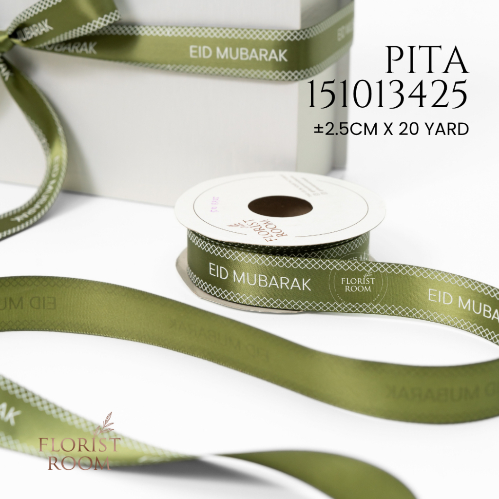 Pita 151013425 ±2.5cm x 20yard- Pita Idul Fitri - Lebaran - Eid Mubarak Ribbon