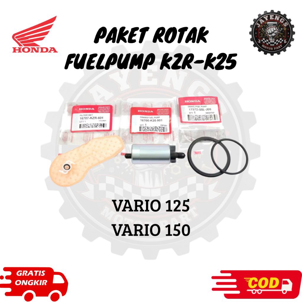 paket rotak pulpam honda vario 125 - Paket Rotak K25/KZR original jayeng part