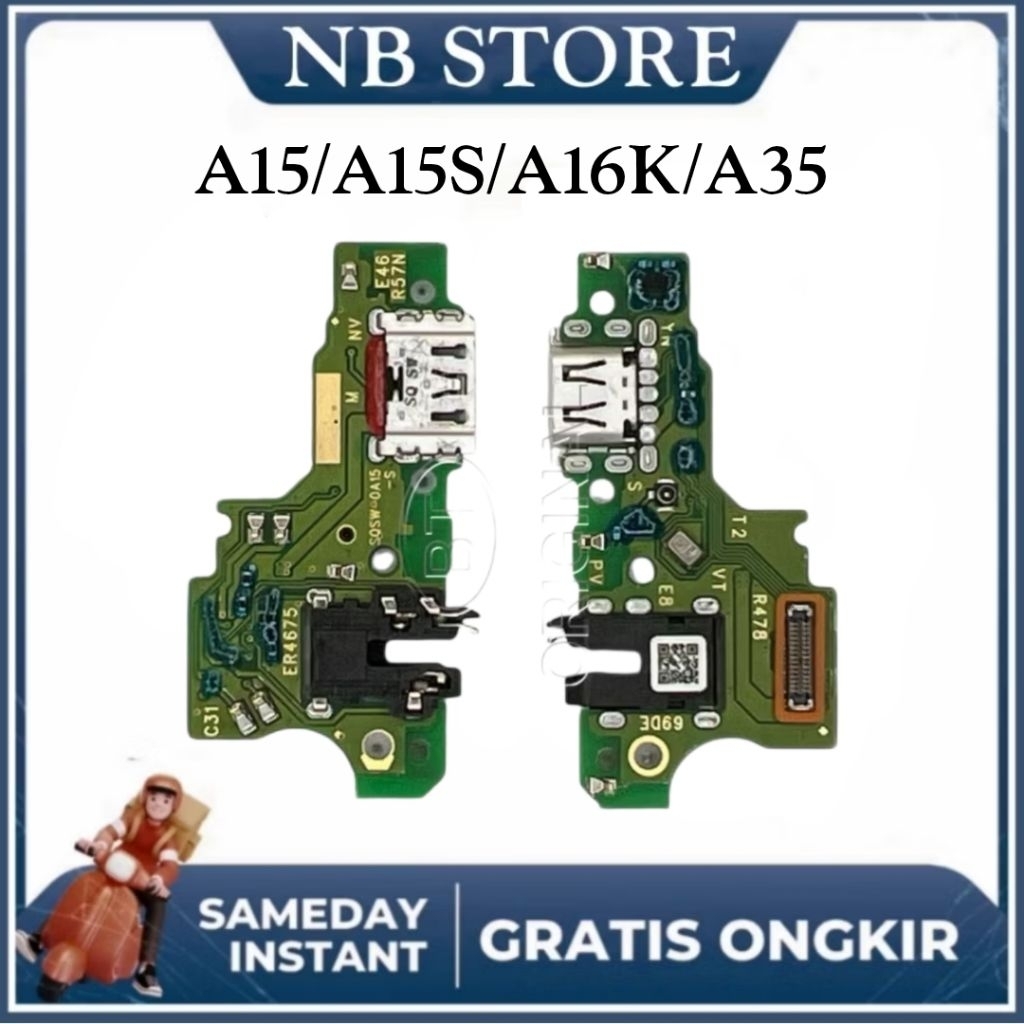 KONEKTOR CAS OPPO A15 2020 / A15S FULSET IC ORIGINAL PAPAN CAS