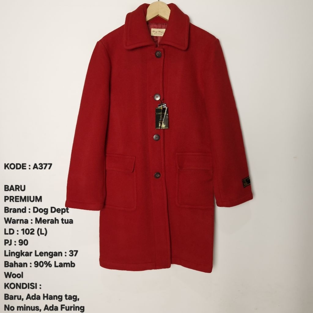 Coat Long Coat Winter PREMIUM bahan Wool Cashmere dan Angora Preloved 57