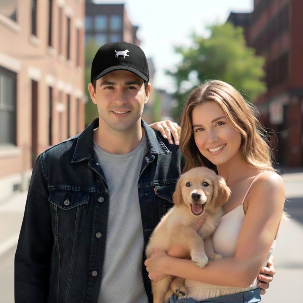 Topi Logo Anjing Anvil Original Second Warna Hitam, Topi DOG LOVERS