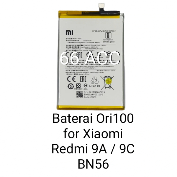 Baterai Ori100 for Xiaomi Redmi 9A / 9C / BN56 / BN-56