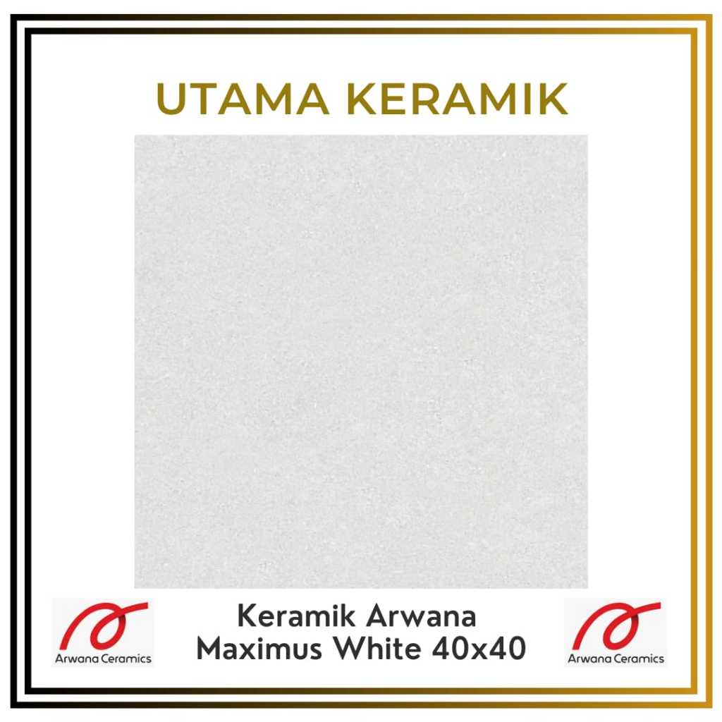 Keramik Arwana Maximus White 40x40 - Keramik Rustic 40x40