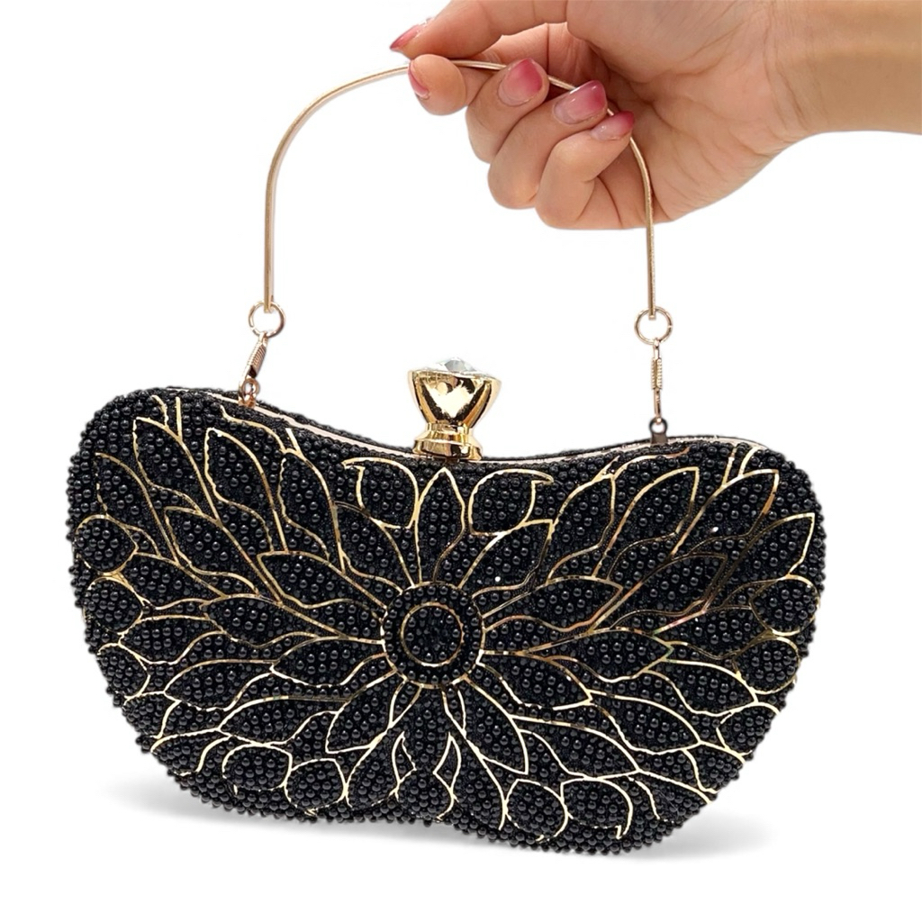 Tas Pesta Wanita Handbag Clutch 9922 BLACK