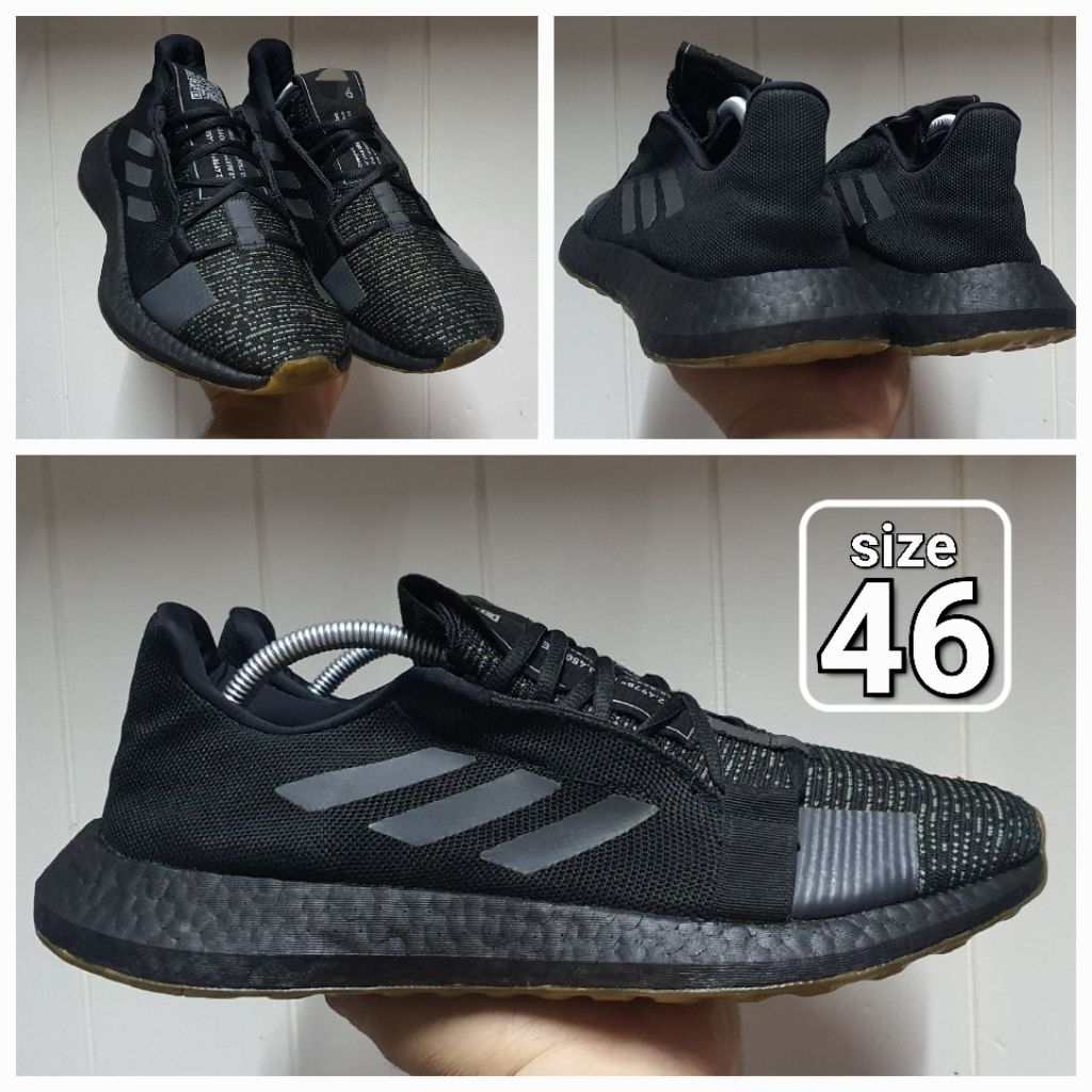 Sepatu Running SenseBoost Go Black size 46 Second Ori shoes