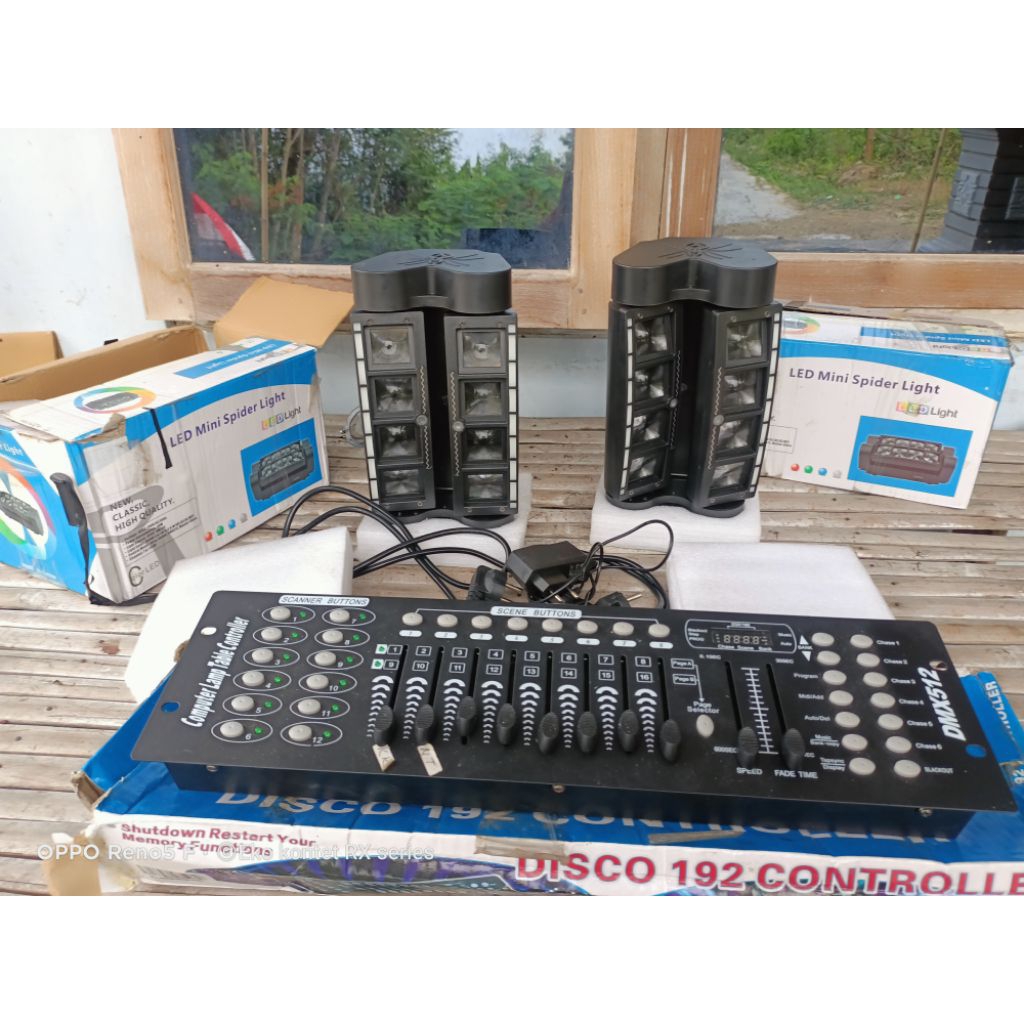 moving head spider light plus mixer