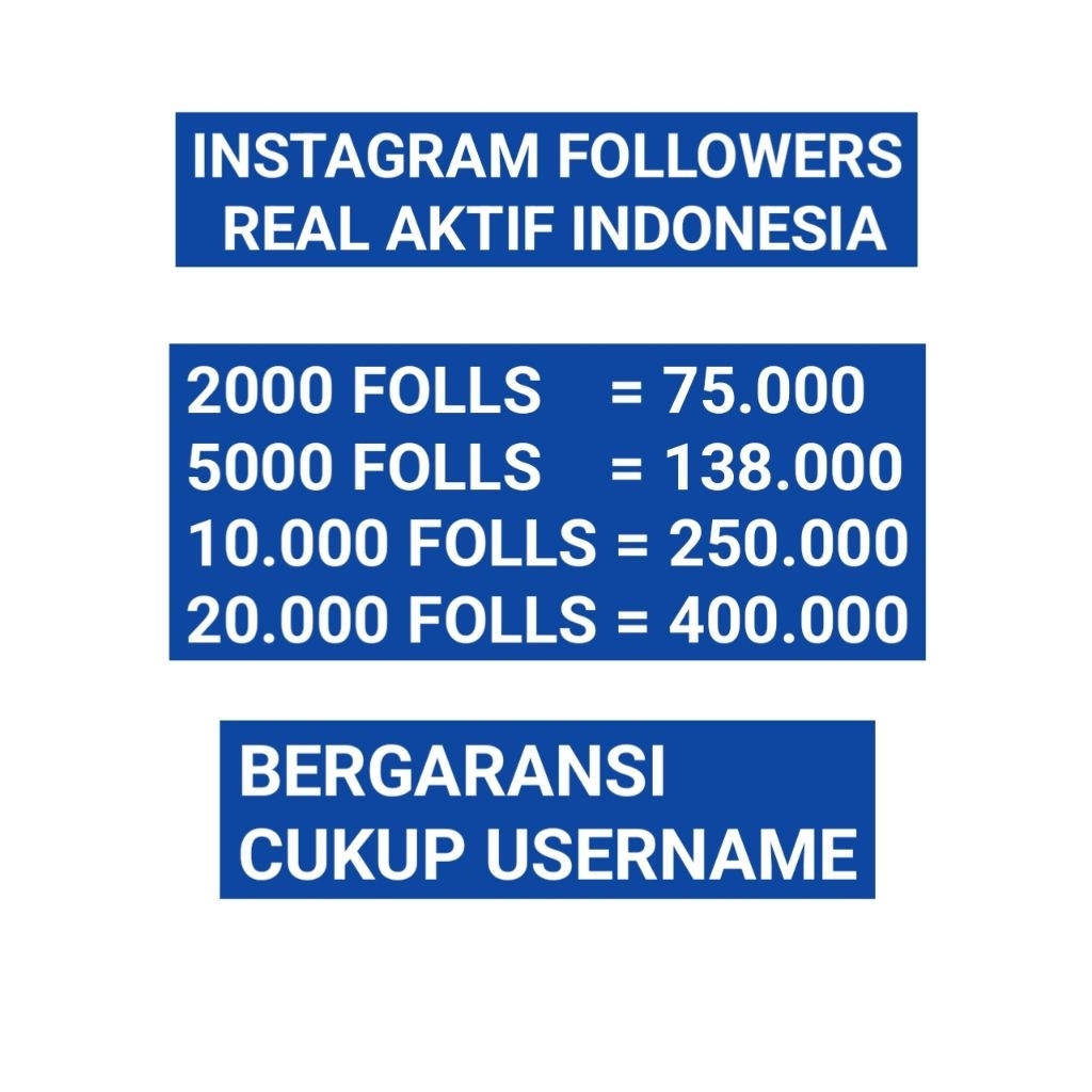 FOLLOWERS IG REAL AKTIF INDONESIA FOLLOWERS INDO