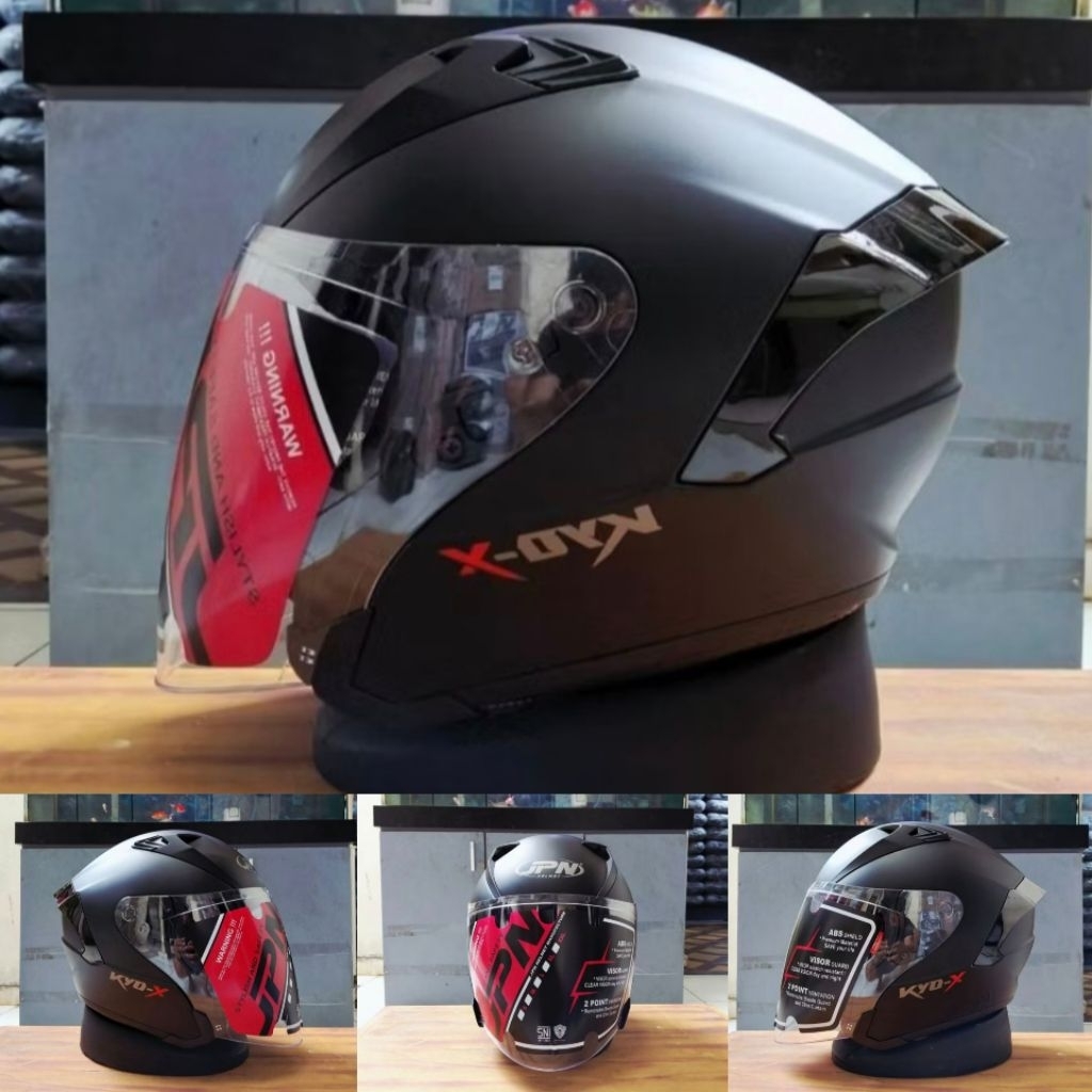 HELM JPN KYO-X WARNA HITAM DOFF ORIGINAL