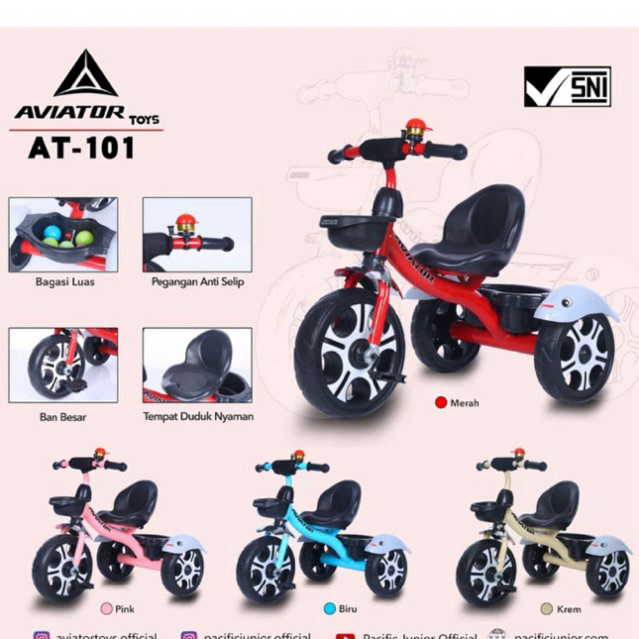 Sepeda Roda Tiga Aviator AT-101 / Tricycel AT101