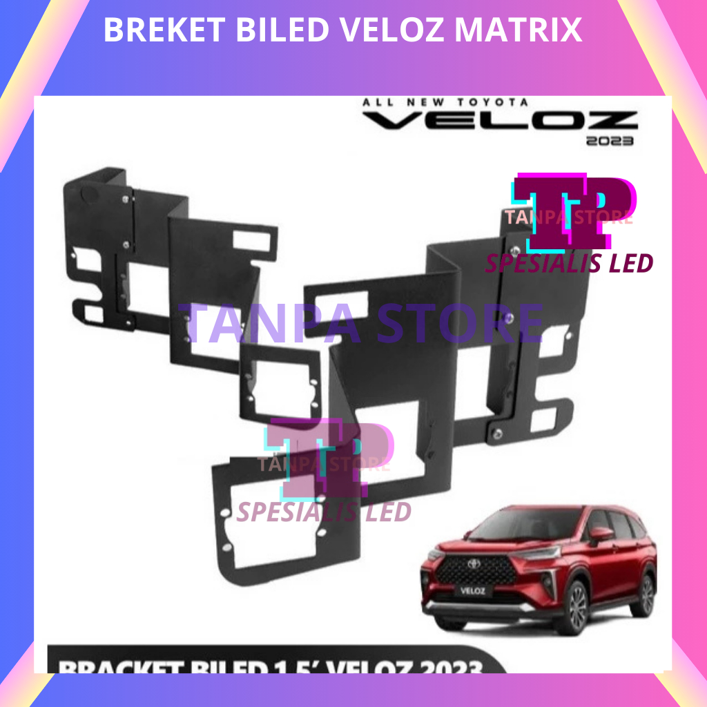 BREKET BILED VELOZ MATRIX bracket besi x1m x1 1.5 inch 1.8 veloz 2023 biled kotak