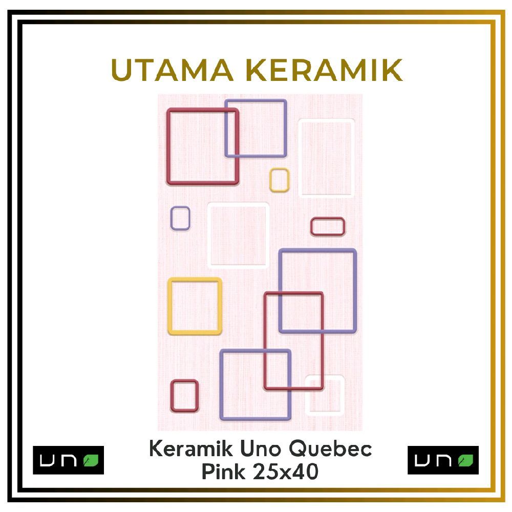 Keramik Uno 25x40 Quebec Pink - Keramik Dinding Pink