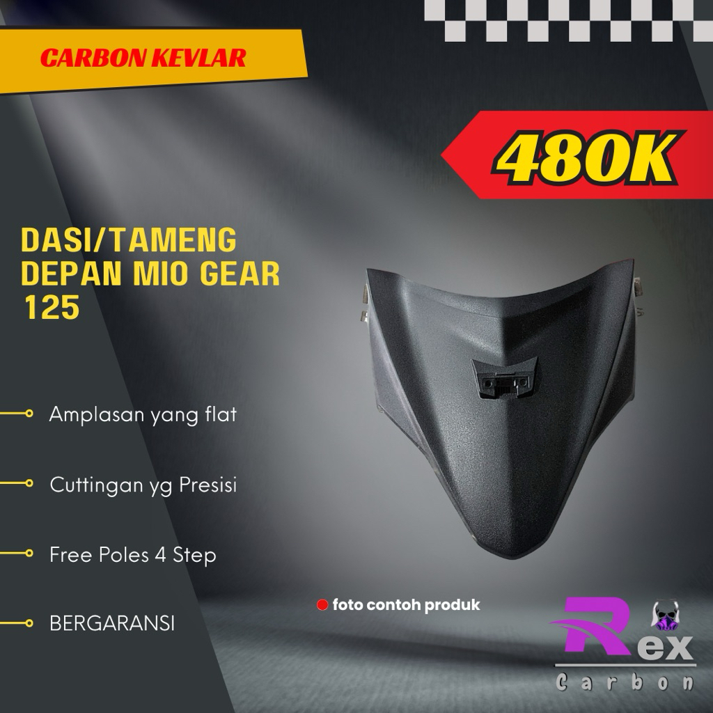 Dasi Tameng Depan Yamaha Mio Gear 125 Carbon Kevlar Karbon Fiber