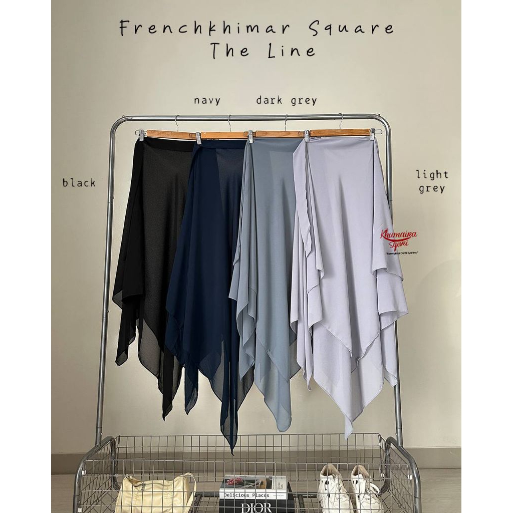 alwiyahhijab -  French Khimar Square Line By Khumaira Syar'i