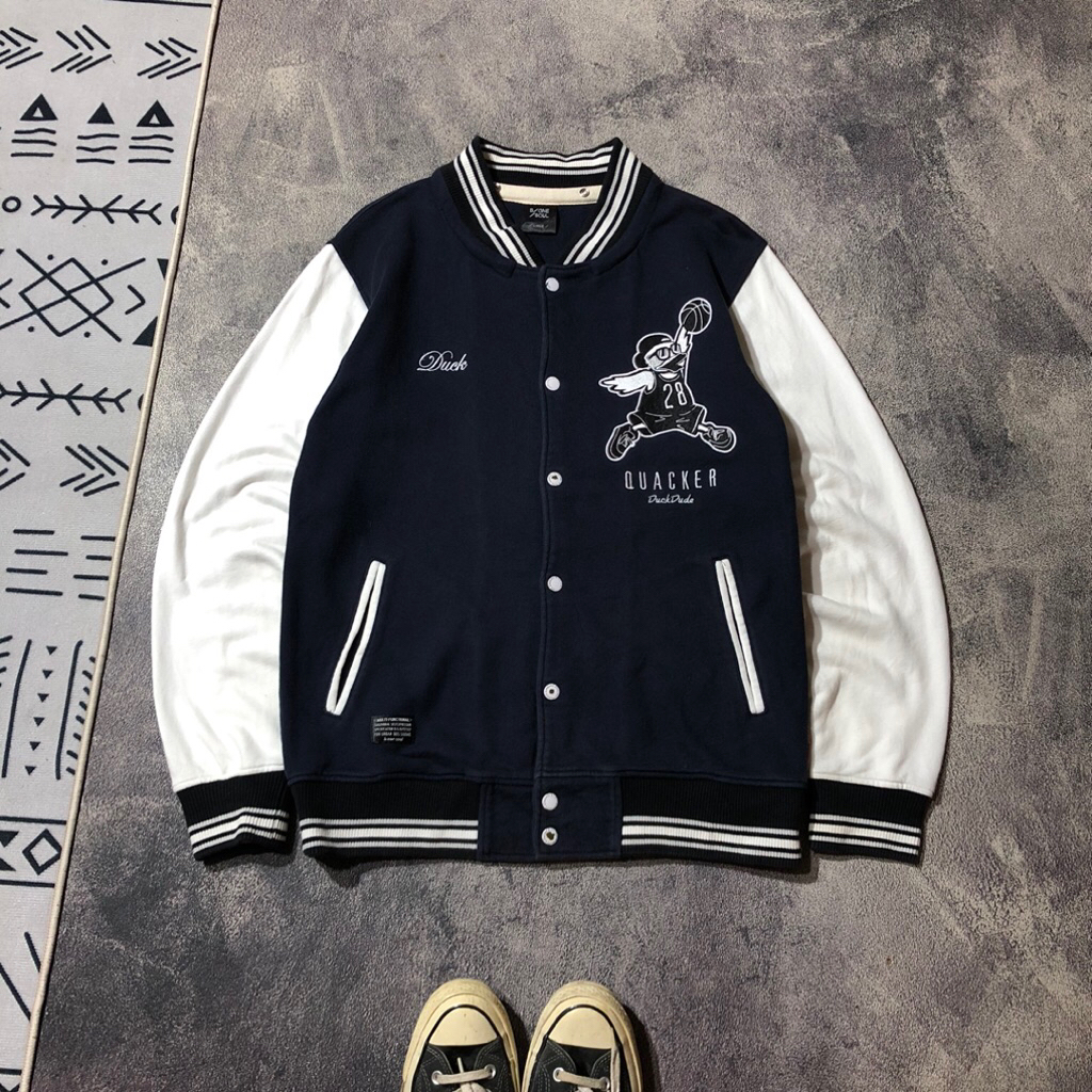 VARSITY JACKET B ONE SOUL NAVY/WHITE DY