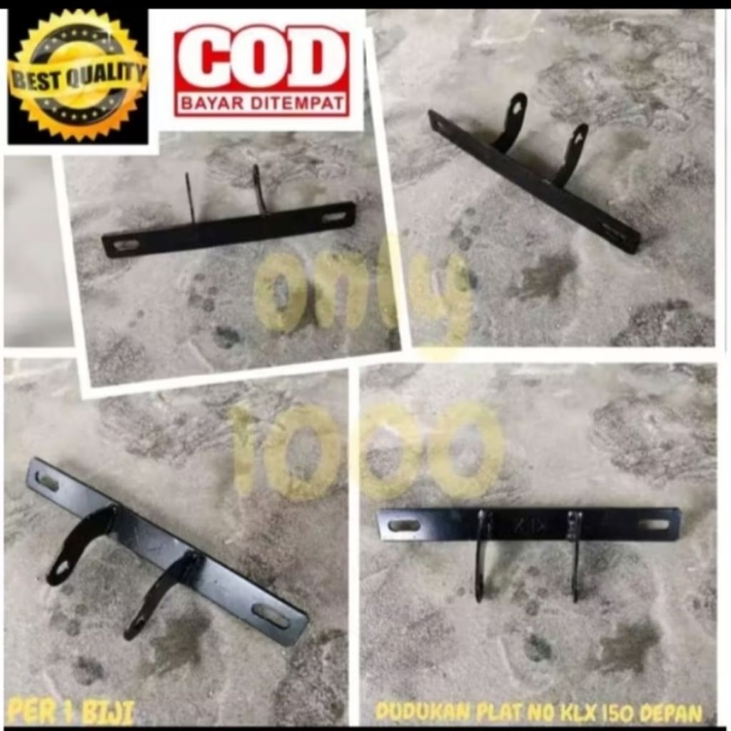 dudukan plat nomer klx 150 besi tebal sparepart engine aksesoris trail supermoto motocross